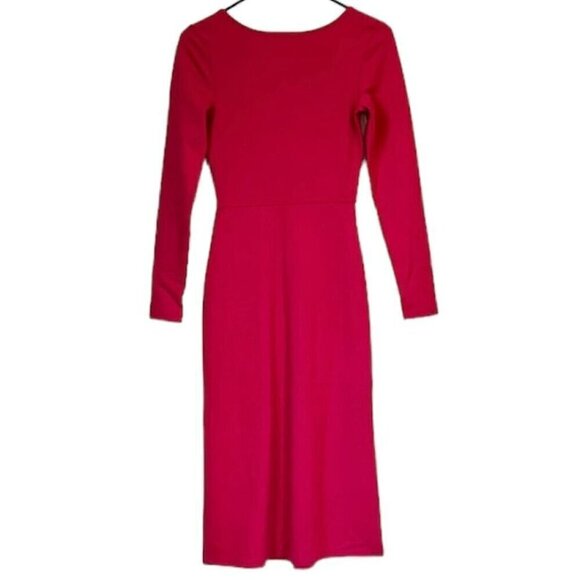 NWT Leith Pink Long Sleeve Slit Midi Sweater Dress - Size: Extra Small - Picture 6 of 6